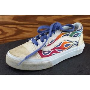 VANS Youth Girls Shoes Size‎ 1 M Beige Skateboarding Fabric